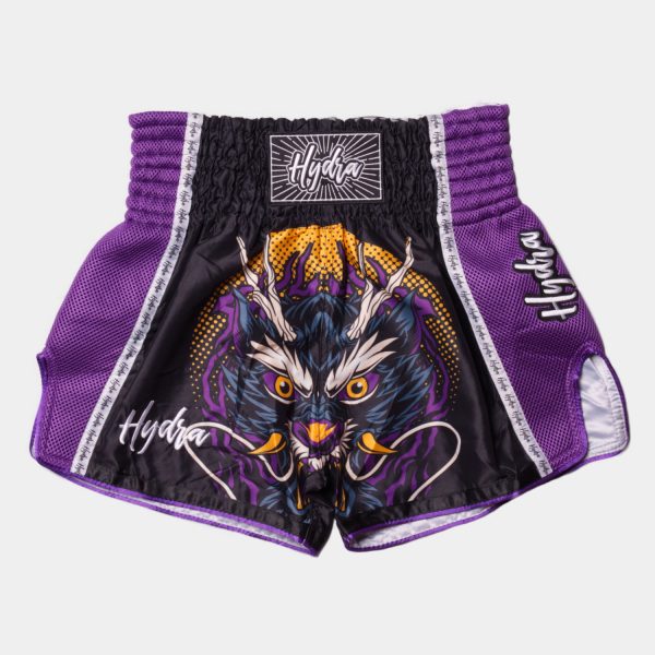 Hydra Geo Dragon Black Muay Thai Shorts