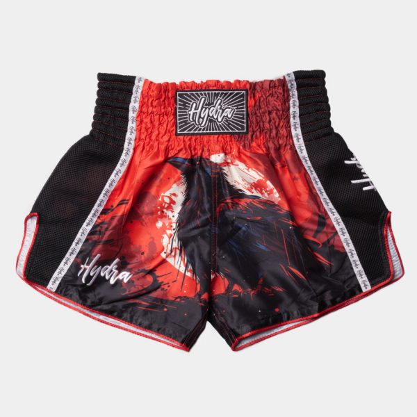 Hydra Raven Red Muay Thai Shorts